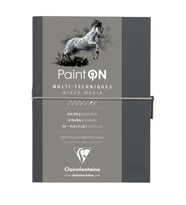 Clairefontaine Paint'On Multi-Techniques Karışık Teknik Blok Suni Deri Gri Kapak 250 gr. 32 Yp. A5 