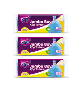 Güçlü Çöp Torbası Jumbo Boy 10'lu 80 x 110 cm Üçlü Set