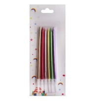 Metalik Mum Karışık Renk 6 Lı