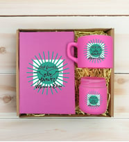 BK Gift Kişiye Özel İsimli DTF Best Friend Temalı Pembe Defter & Kahve Fincanı & Mum Hediye Seti-1, Arkadaşa Hediye, Doğum Günü Hediyesi