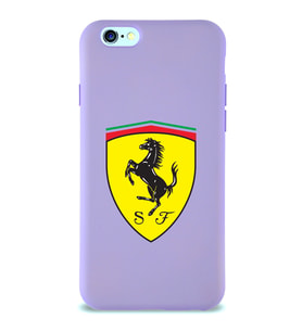 Apple iPhone 6S Plus  Lansman Kılıf Ferrari Tasarımlı Altı Kapalı İçi Kadife Kaplı  Kapak (Şeffaf)