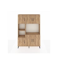 Arges Gardrop 9 Raflı 6 Kapaklı 132x30x195 Çam-Çam