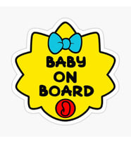 Arabada bebek var Baby On Board Sticker Yapıştırma 19CM md4