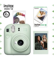 Instax mini 12 Yeşil Fotoğraf Makinesi-Çerçeve ve 10'lu mini Film Seti