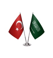 Suudi Arabistan İkili  Masa Bayrağı