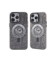 Newface Apple iPhone 14 Pro Max Kılıf Apollo Magneticsafe Desenli Kapak - Apollo Siyah - 1