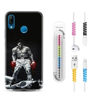 Huawei P20 Lite Mate 10 20 Lite Pro P40 Lite KılıfKablo Koruma Spiral Silikon Moon Baloon 1369