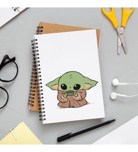 Baby Yoda Grogu Tasarımlı Defter