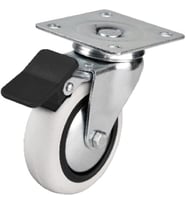Hts 353 - 75x25 mm PVC Makaralı Tablalı Frenli Teker 4 Adet TG-V 5062