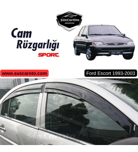 Ford Escort 1993-2003 Uyumlu Mugen Cam Rüzgarlığı Seti Piano Black 4'lü İthal