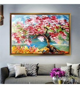 Altın Çerçeveli dekoratif tablo l1502 (Gold)