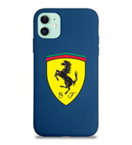 Apple iPhone 11 Uyumlu Lansman Kılıf Ferrari Tasarımlı Altı Kapalı İçi Kadife Kaplı  Kapak (Şeffaf)