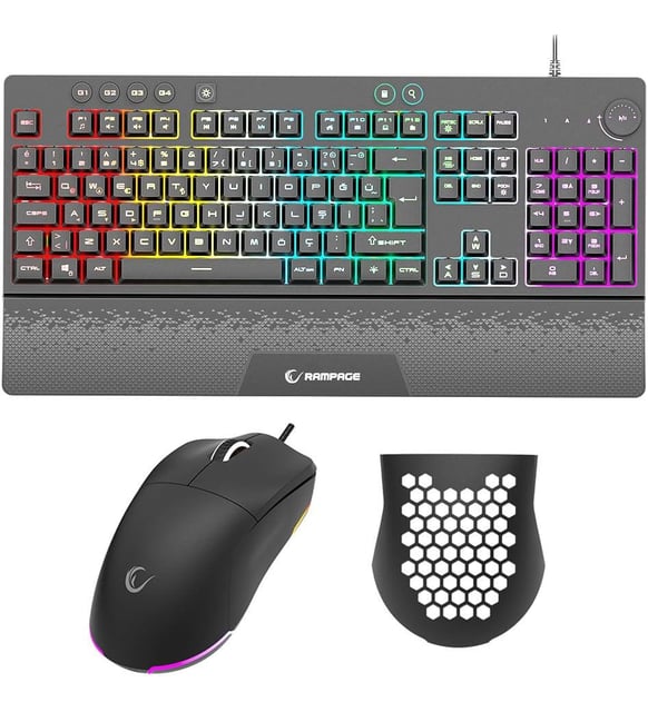 Eclipse Siyah Usb RGB Aydınlatmalı Q Gaming 4 Tuş Makrolu Oyuncu Klavye ...