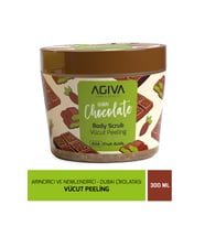 Agiva Dubai Çikolatası Arındırıcı Nemlendirici Vücut Peeling – Pürüzsüzleştirici AHA Meyve Asitli 300 ml