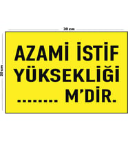 Metal Azami İstif Yüksekliği 20cm x 30cm A4 Büyüklüğünde Uyarı Levhası Yönlendirme Tabelası