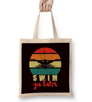Retro Swim Ya Later Swimmer Water Sports Swimming Pool Coach Bez Çanta Uzun Saplı