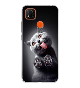 PrintiFy Xiaomi Redmi 9C ile Uyumlu 1mm Slim Fit Kedi 2 050c Baskılı Şeffaf  Kılıf