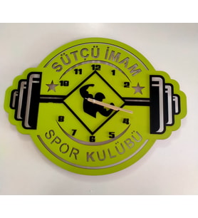 Vücut Geliştirme, Spor Salonu, Fitness, Kondüsyon ( Kişiye Özel )Duvar Saati