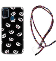Samsung M21 M22 M23 M30 M31S M32 Kılıf Boyun Asklı Rasta Silikon Panda Suratları 1773