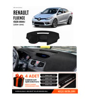 RENAULT FLUENCE KÜÇÜK EKRANLI (2009-2016) Uyumlu Torpido Örtüsü Torpido Kılıfı - Siyah