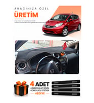 NİSSAN NOTE E12 (2009-SONRASI) Uyumlu Torpido Koruma Örtüsü Oto Kılıfı - Siyah