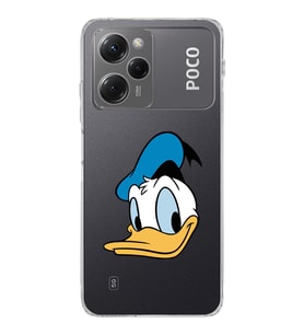Poco X5 Pro  Kamera korumalı Kapak Donald Duck Tasarımlı  Şeffaf Kılıf