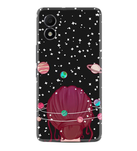 TCL 303 Kılıf Resimli Desenli Baskılı Silikon Space Woman 1311