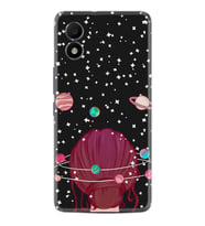 TCL 303 Kılıf Resimli Desenli Baskılı Silikon Space Woman 1311