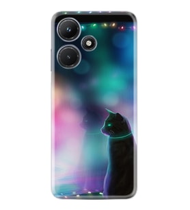 Infınix Hot 30i Kılıf Silikon Desen Özel Seri Window Cat 1787