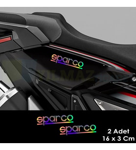 Sparco Hologram Oto Sticker Motosiklet Cam Araba Yapıştırma Çıkartma Aksesuar Modifiye Etiket 16 x 3 cm