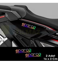 Sparco Hologram Oto Sticker Motosiklet Cam Araba Yapıştırma Çıkartma Aksesuar Modifiye Etiket 16 x 3 cm