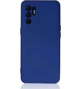 Reno 6 Kılıf Nano içi Kadife Silikon - Mavi