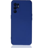 Reno 6 Kılıf Nano içi Kadife Silikon - Mavi