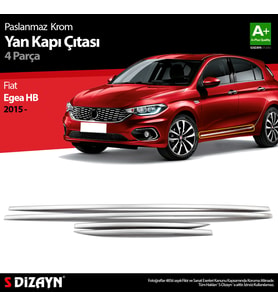Fiat Egea HB Krom Yan Kapı Çıtası 4 Prç. 2015-2020