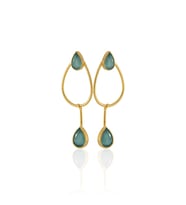 Kadir Jewellery 22 Ayar Altın Kaplama Kadın Sallantılı Küpe -El İşçiliği Ve Hipoalerjenik Küpe-E85
