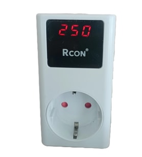 Rcon ayarlanabilir voltaj akım koruma prizi ev tipi tek faz led ekranlı çocuk yıldırım koruma