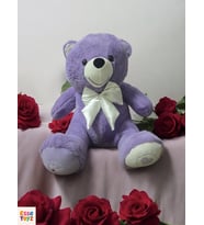 80 cm Mor Balım Ayısı Peluş Oyuncak – Büyük Boy, Yumuşak ve Sevimli Ayıcık
