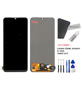 Tkgz - Vivo V21E Uyumlu Lcd Ekran Dokunmatik Servis + B-7000 + TAMİR SETİ