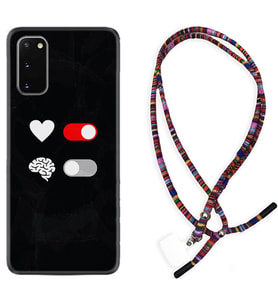 Samsung A02S A03S A10 A12 A13 A21S A22 Kılıf Boyun Asklı Rasta Silikon Love Brain 1722