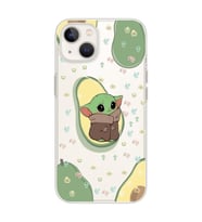 Iphone 14 Uyumlu Baby Yoda Desenli Şeffaf Telefon Kılıfı