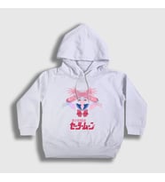 Presmono Unisex Çocuk Beyaz Serena Usagi V2 Sailor Moon Ay Savaşçısı Kapüşonlu Sweatshirt 487570tt