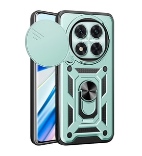 Xiaomi Redmi Note 14 Pro 4g Kılıf Pars Lens Yüzüklü Silikon - Yeşil
