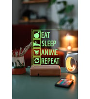 Eat-Sleep-Anime 16 Renk Anime Gece Lambası