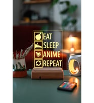 Eat-Sleep-Anime 16 Renk Anime Gece Lambası