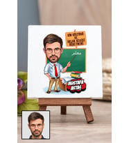 Erkek Din Kültürü Öğretmeni Öğretmenler Günü Hediyesi Karikatürlü Masa Dekoru