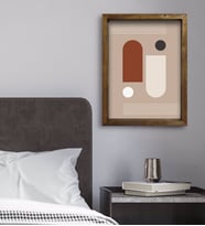 BK Gift Yatak Odası Konseptli Doğal Masif Ahşap Çerçeveli Tablo 45x65cm-59