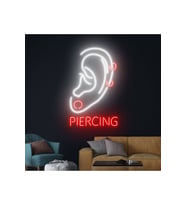 PIERCING Yazılı ve Şekilli Neon Tabela