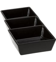 Altair 14 Seramik Mama Kabı, 14 X 14 X 5 Cm, 0,5 L, Siyah (3 Paketi)
