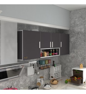 Kenzlife hazır mutfak packey gri 060*180*32 mutfak banyo dolabı kapaklı raflı (Karışık)