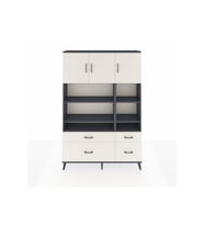 Arges Dolap 10 Raflı 4 Çekmeceli 3 Kapaklı 132x30x195 Antrasit-Aytaşı/Aytaşı